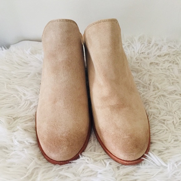 New Frye Suede Heeled Naomi Mules - Picture 5 of 9